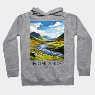 A Pop Art Travel Print of the Highlands - Scotland Hoodie